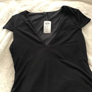 NWT black short sleeved bodysuit